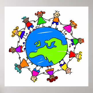 Póster Niños europeos