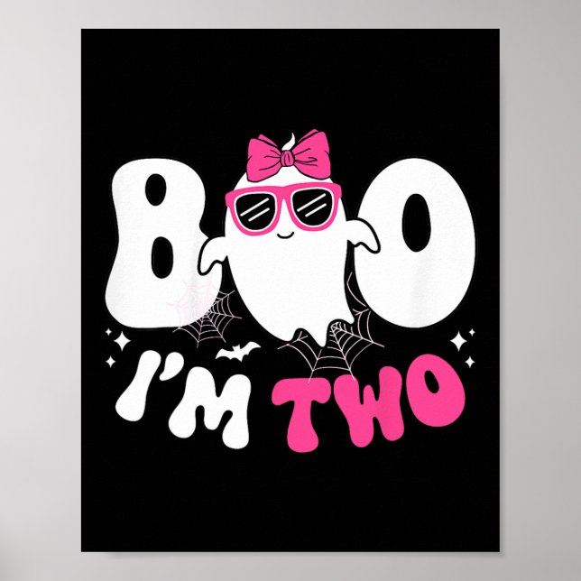 Póster Niños Fantasma Boo Soy Chica de cumpleaños número  (Frente)