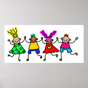 Póster Niños felices