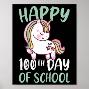 Póster Niños Felices Cien Días De Chicas Escolares