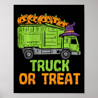 Póster Niños Garge Truck Pumpkins Toddler