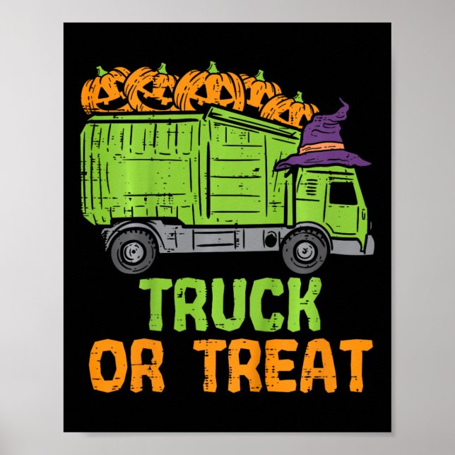 Póster Niños Garge Truck Pumpkins Toddler (Frente)