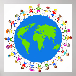 Póster Niños globales