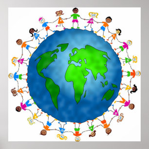 Póster Niños globales