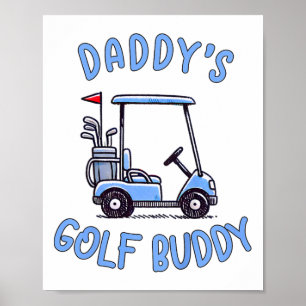 Póster Niños Golfista Padre Hijo Día del Padre Golf Niño