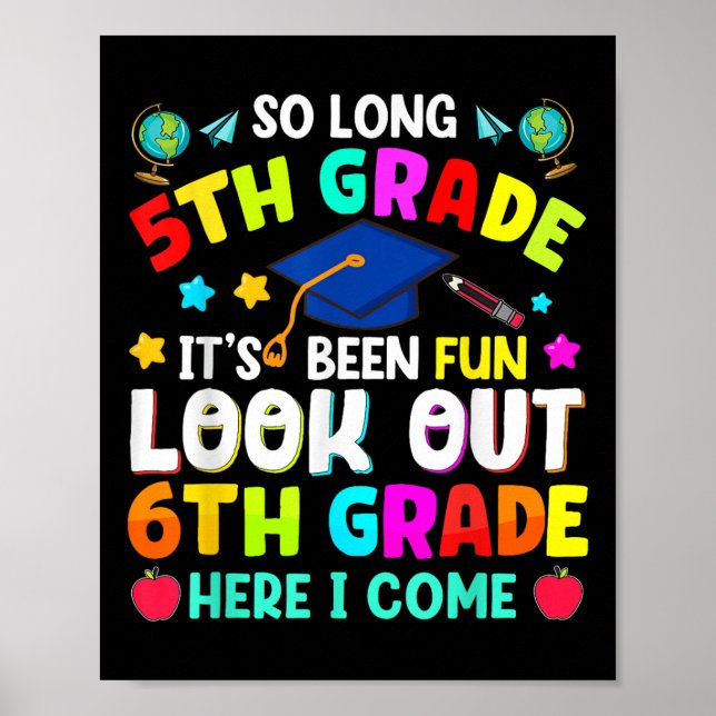 Póster Niños graduados de 5º grado (Frente)