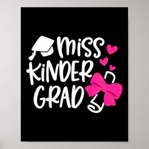 Póster Niños Graduados de Kindergarten Última Graduación