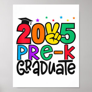 Póster Niños Graduados Preescolares 2025 Graduación Prees