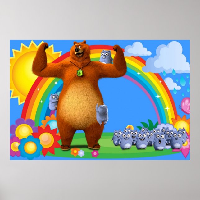 Póster Niños grizzy y lemmings (Frente)