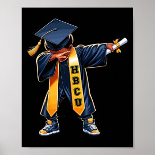 Póster Niños Hbcu Graduación Grad Dabbing