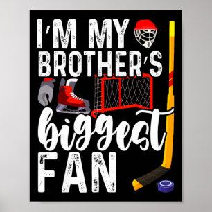 Póster Niños Hockey sobre Hielo Hermanos Mayores Fan Más 
