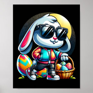 Póster Niños Jóvenes Conejitos de Pascua