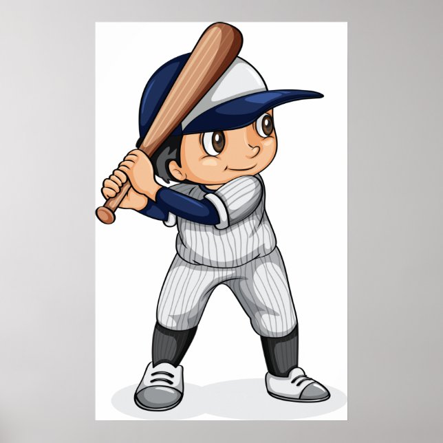 Póster Niños jugando béisbol (Frente)