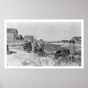 Póster Niños jugando en Nome, Alaska 1914