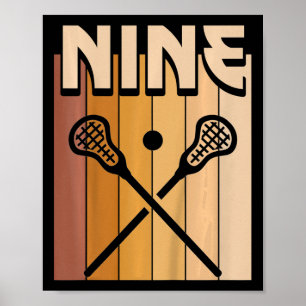 Póster Niños Lacrosse De 9 Años Chica Noveno Bir