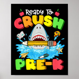 Póster Niños Listos Para Aplastar El Ck De Tiburón Previo