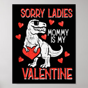 Póster Niños Lo Sienten Señoras Mami San Valentín Dino Tr