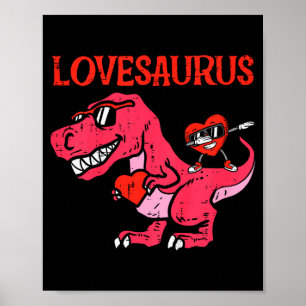 Póster Niños Lovesaurus Dino Trex Dab Corazón Niño Pequeñ