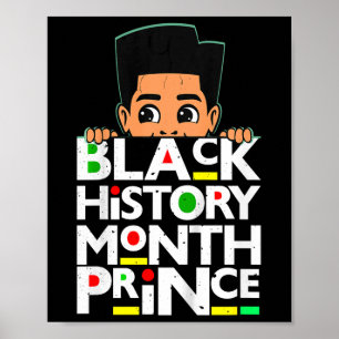 Póster Niños Mes de la Historia Negra Príncipe Melanina H