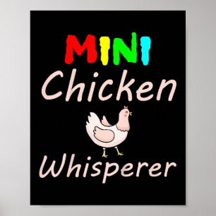 Póster Niños Mini Susurrador de Pollos Pollos Divertido _