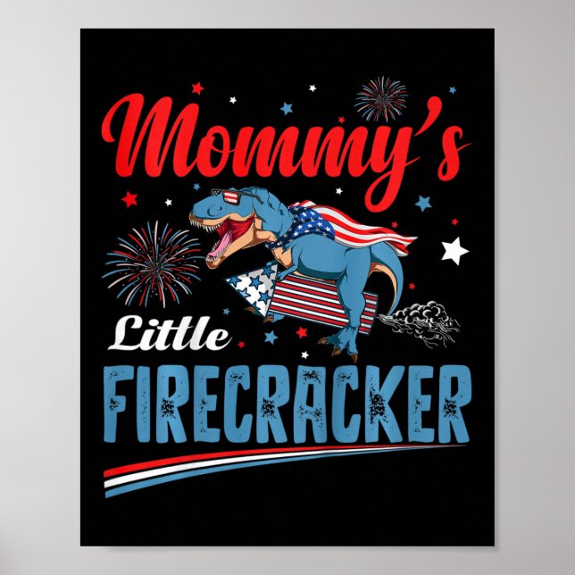 Póster Niños Mommys Little Firecracker Día de la Independ (Frente)