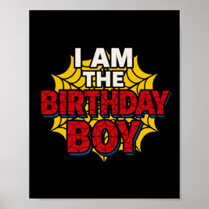 Póster Niños Nacimiento Niño Araña Tema Bday Fiesta Coinc