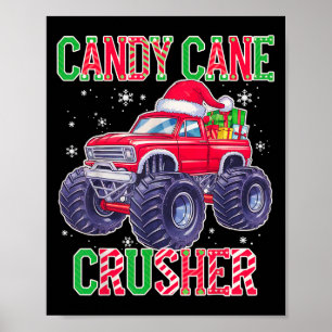 Póster Niños Navidades Candy Cane Crusher Xmas Monster Tr