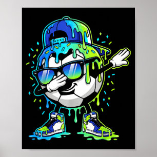 Póster Niños Niños Futbol Goteo Salpicaduras De Helado Da