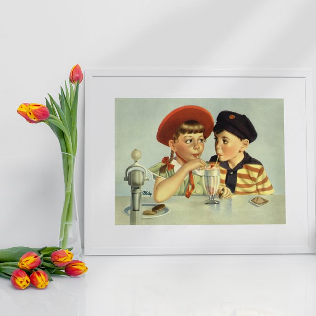 Póster Niños, niños y Chicas de la época compartiendo un  (Subido por el creador)