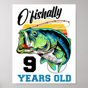 Póster Niños O'fishally 9 años Novena Fiesta de Cumpleaño