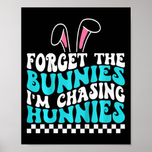 Póster Niños Pascua Olviden a los conejitos que estoy per