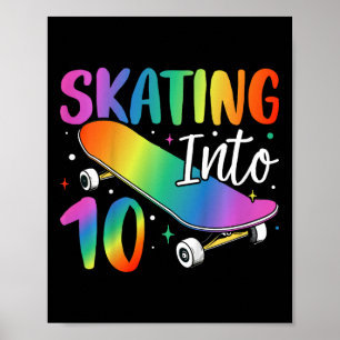 Póster Niños patinando en 10 divertidas camisetas de skat