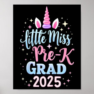 Póster Niños Pequeña Miss Preescolar Chicas Prek G