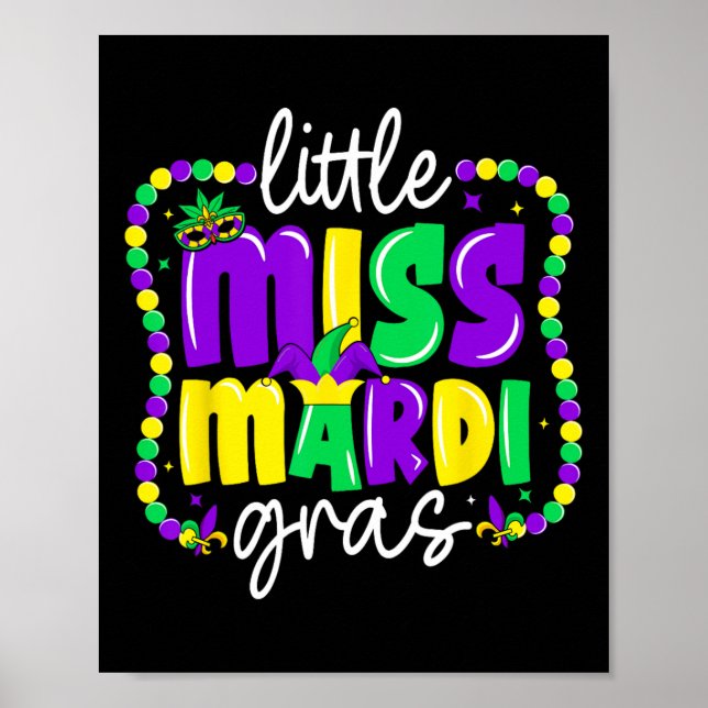 Póster Niños pequeños Mardi Gras Chicas Mardi Gras Kids L (Frente)