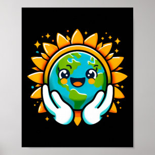 Póster Niños pequeños niños pequeños niños de Cute Earth 