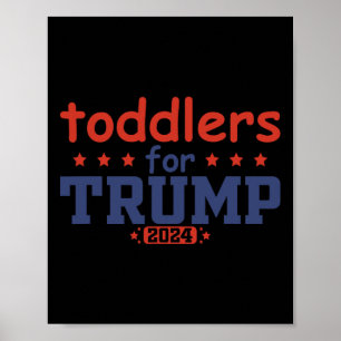 Póster Niños Pequeños Para Niños De Trump Trump 2024 Dive