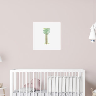 Póster Niños pequeños y pequeños con trozo de árbol tropi