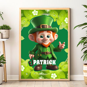 Póster Niños personalizados en el Día de San Patricio