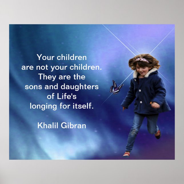 Póster Niños por Kahlil Gibran (Frente)