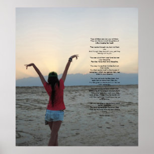 Póster Niños por Kahlil Gibran