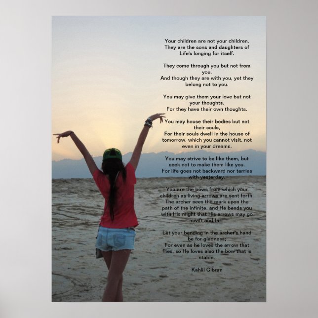 Póster Niños por Kahlil Gibran 18X24 (Frente)
