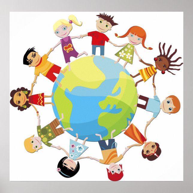 Póster Niños por la paz mundial (Frente)