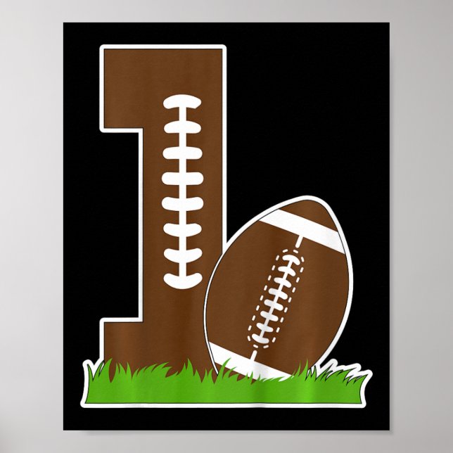 Póster Niños primer Fiesta de cumpleaños niño de un año d (Frente)