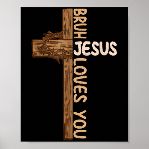 Póster Niños religiosos cristianos adolescentes Bruh Jesu