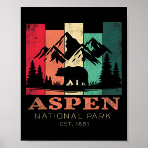 Póster Niños Retro Vintage Aspen Colorado Souvenir Sender