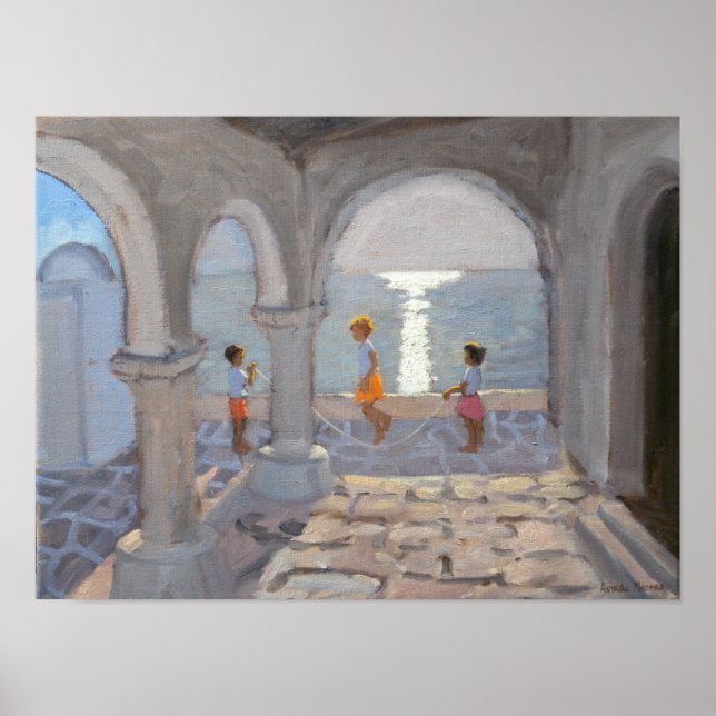 Póster Niños saltando las islas griegas 2008 (Frente)