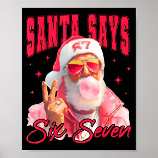 Póster Niños Santa Dice Seis Siete Navidad