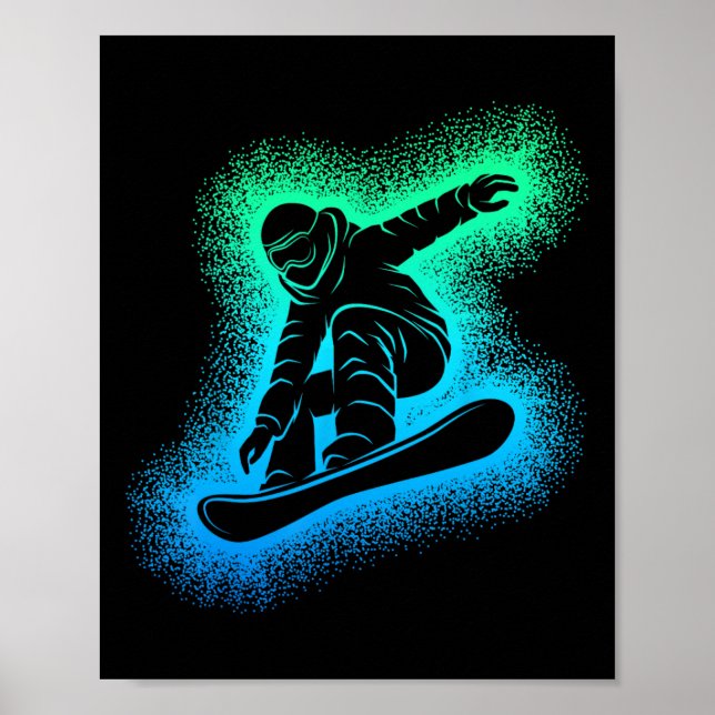 Póster Niños Snowboard Snowboard Niños Hombres (Frente)