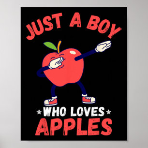 Póster Niños Sólo Un Niño Que Ama Las Manzanas Regalos Gr