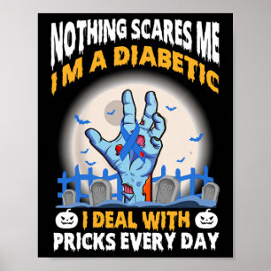 Póster Niños Soy un diabético Halloween C